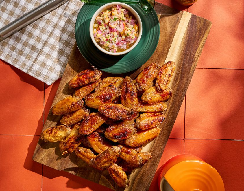 Asinhas de Frango Marinadas na Cerveja e Mostarda
